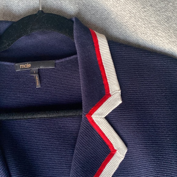 Maje contrasting trims cardigan - Picture 3 of 5